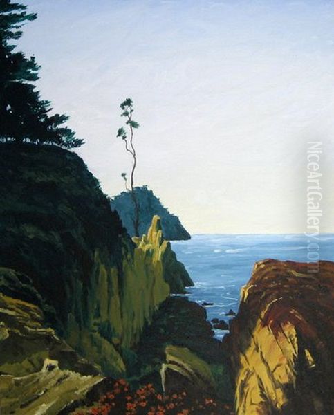 Monterey Coast Oil Painting by unknown