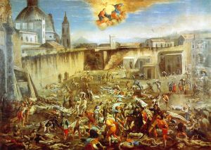Largo Mercatello a Napoli durante la peste del 1656.