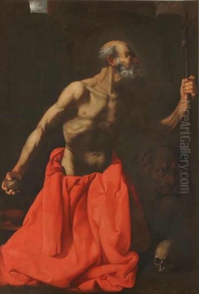 San Jeronimo penitente Oil Painting by Francisco De Zurbaran