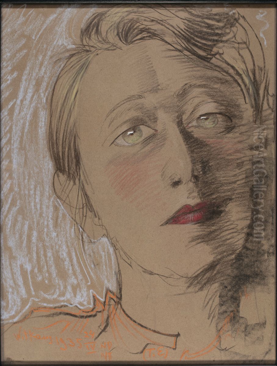 Portrait of Eugenia Bundykowa Oil Painting by Stanislaw Ignacy Witkiewicz (Witkacy)