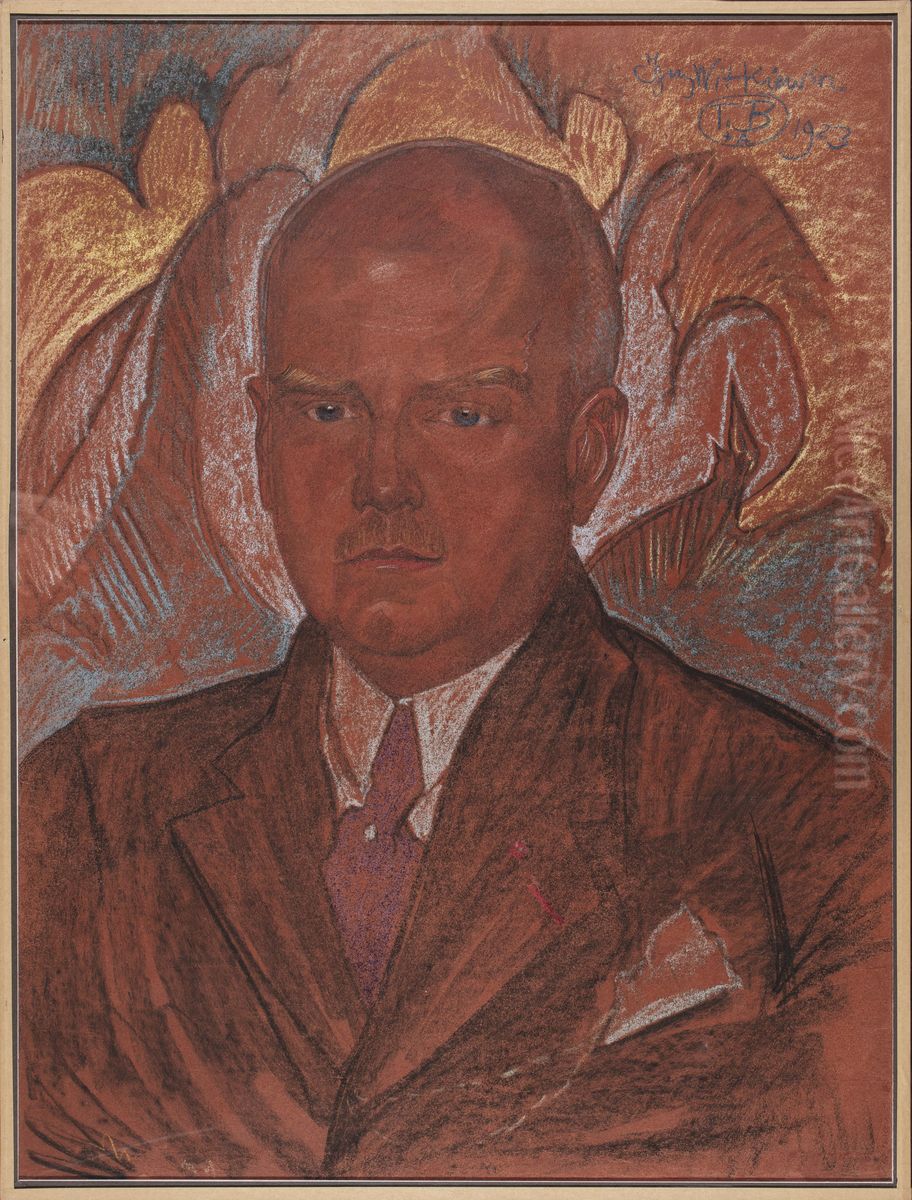 Portrait of Emil Mlynarski Oil Painting by Stanislaw Ignacy Witkiewicz (Witkacy)
