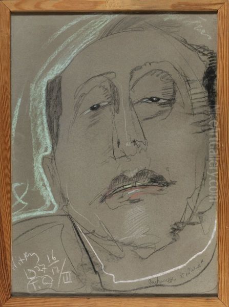 Portrait of Leon Reynel Oil Painting by Stanislaw Ignacy Witkiewicz