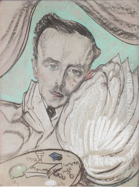 Portrait of Arthur Schroeder Oil Painting by Stanislaw Ignacy Witkiewicz
