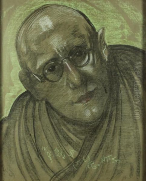 Portret Edmunda Strazyskiego lub Jaroslawa Mikolaja Leszczynskiego Oil Painting by Stanislaw Ignacy Witkiewicz