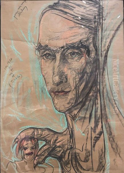 Portrait of Jan Wladyslaw Pakowski Oil Painting by Stanislaw Ignacy Witkiewicz (Witkacy)