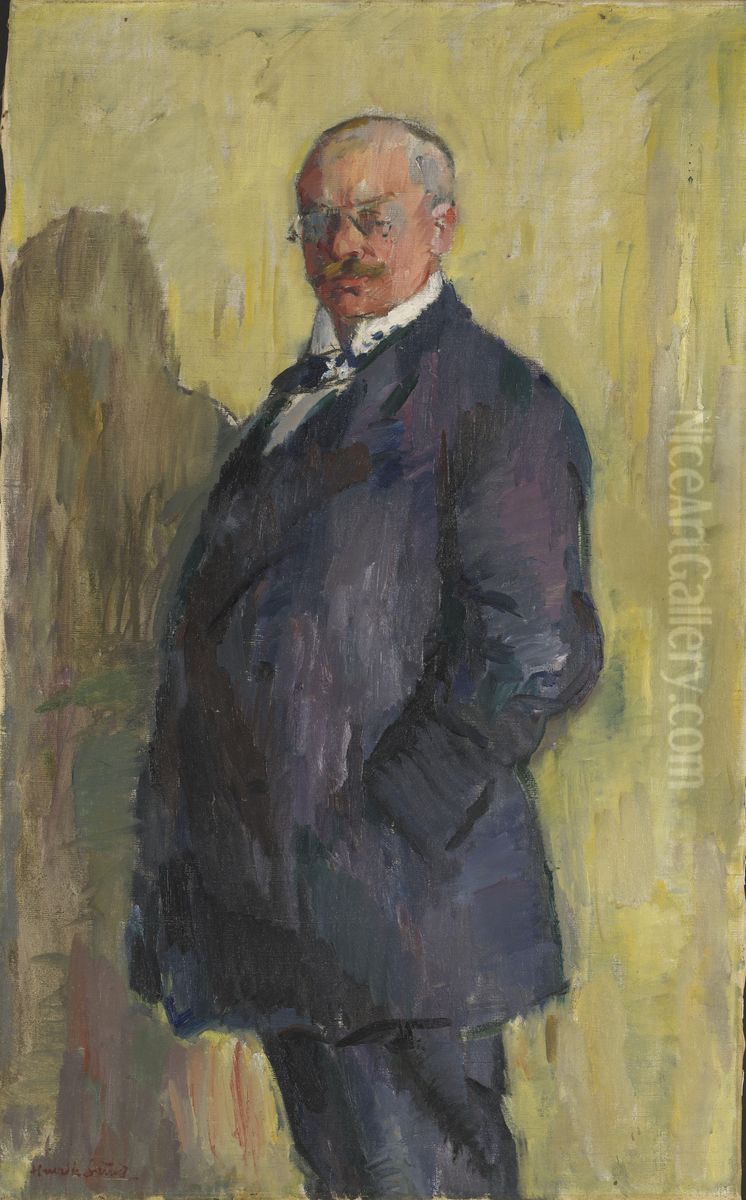Gunnar Heiberg Oil Painting by Henrik Lund
