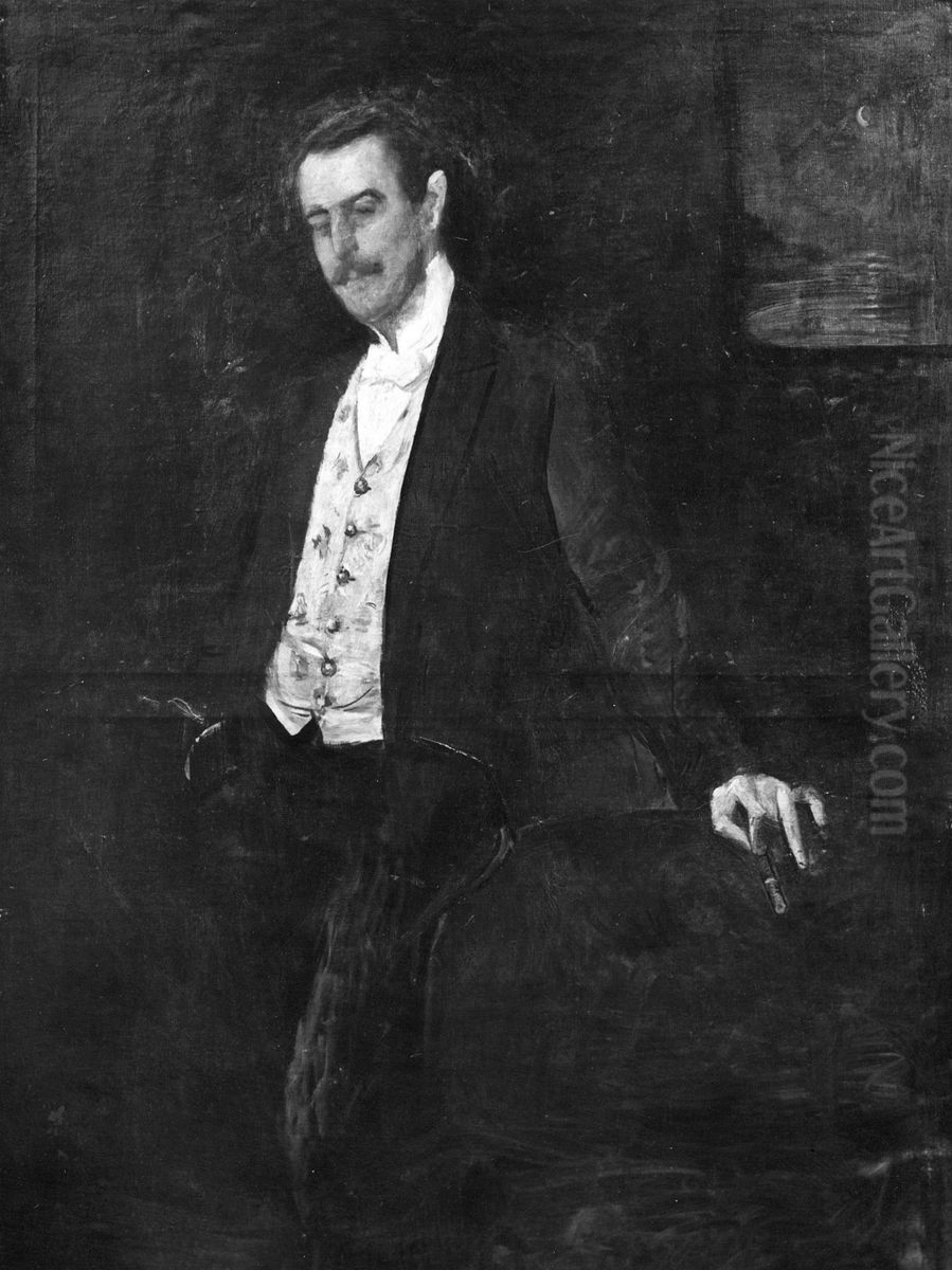 Vilhelm Krag Oil Painting by Christian Krohg