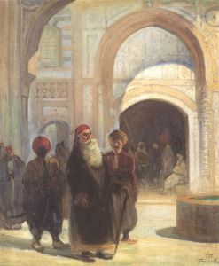 L' Emir Bechir et Cheikh Nassif Al-Yazigi Au Palais de Beiteddine.