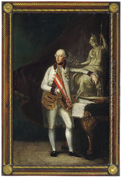 Portrait of Joseph II, Holy Roman Emperor (1741-1790) Oil Painting by Hubert Maurer