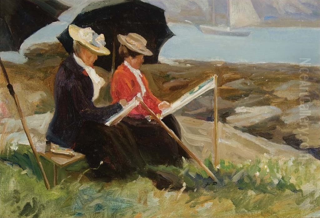 Maud Briggs Knowlton and Alice Swett Oil Painting by Eric Hudson