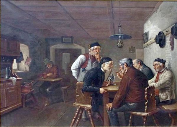 In the Inn Oil Painting by unknown