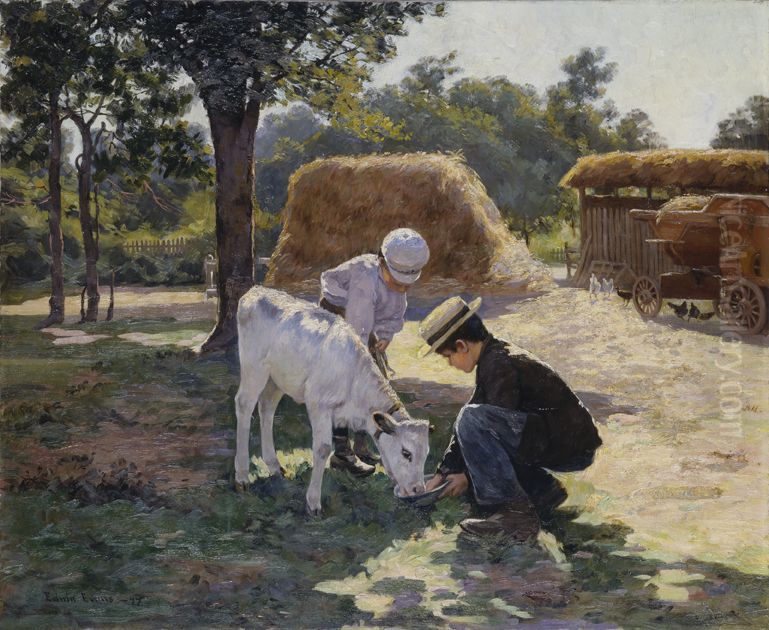 The Calf Oil Painting by Edwin Evans