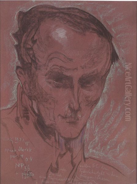 Portret Artura Schroedera Oil Painting by Stanislaw Ignacy Witkiewicz (Witkacy)