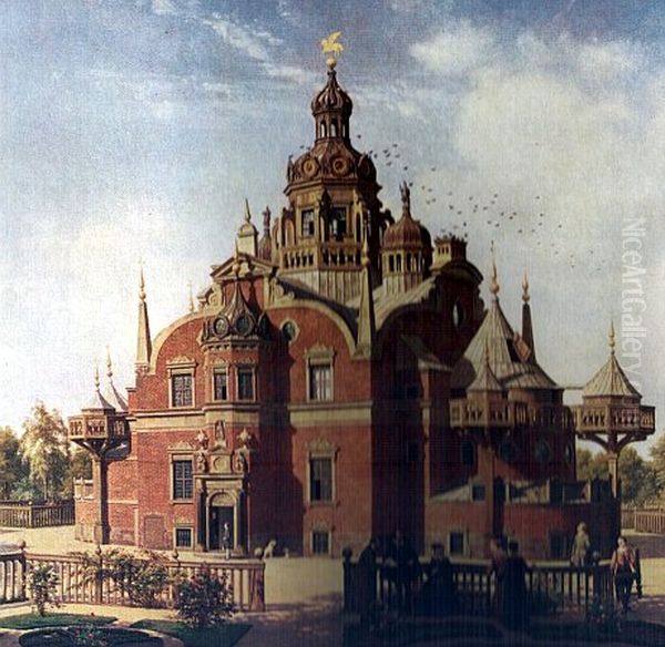 Tycho Brahe's Uranienborg Oil Painting by Constantin Hansen