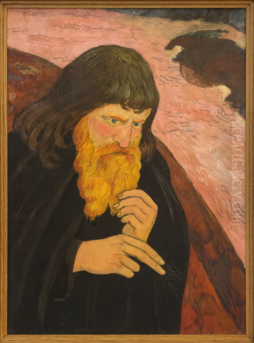 Le Nabi a la barbe rutilante Oil Painting by Georges Lacombe