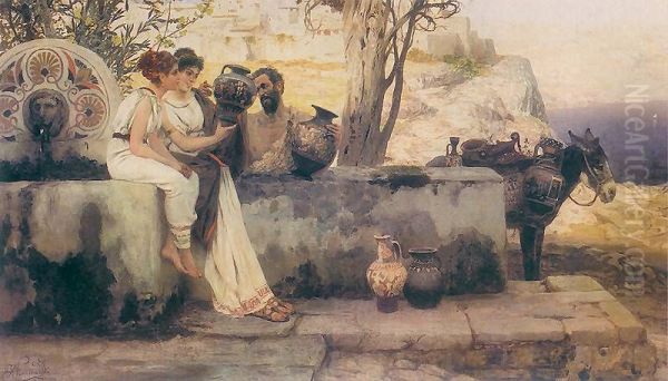 Amphoras' seller Oil Painting by Henryk Siemiradzki