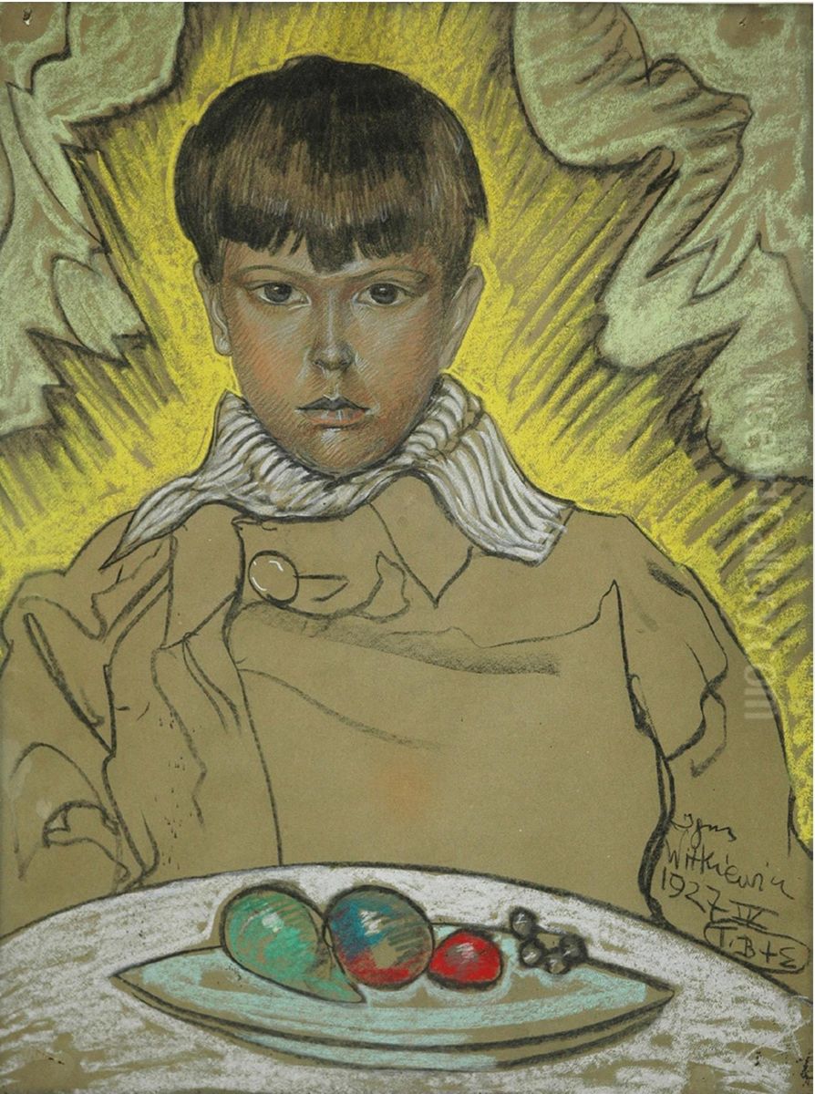 Portret Krzysztofa Malczewskiego Oil Painting by Stanislaw Ignacy Witkiewicz (Witkacy)