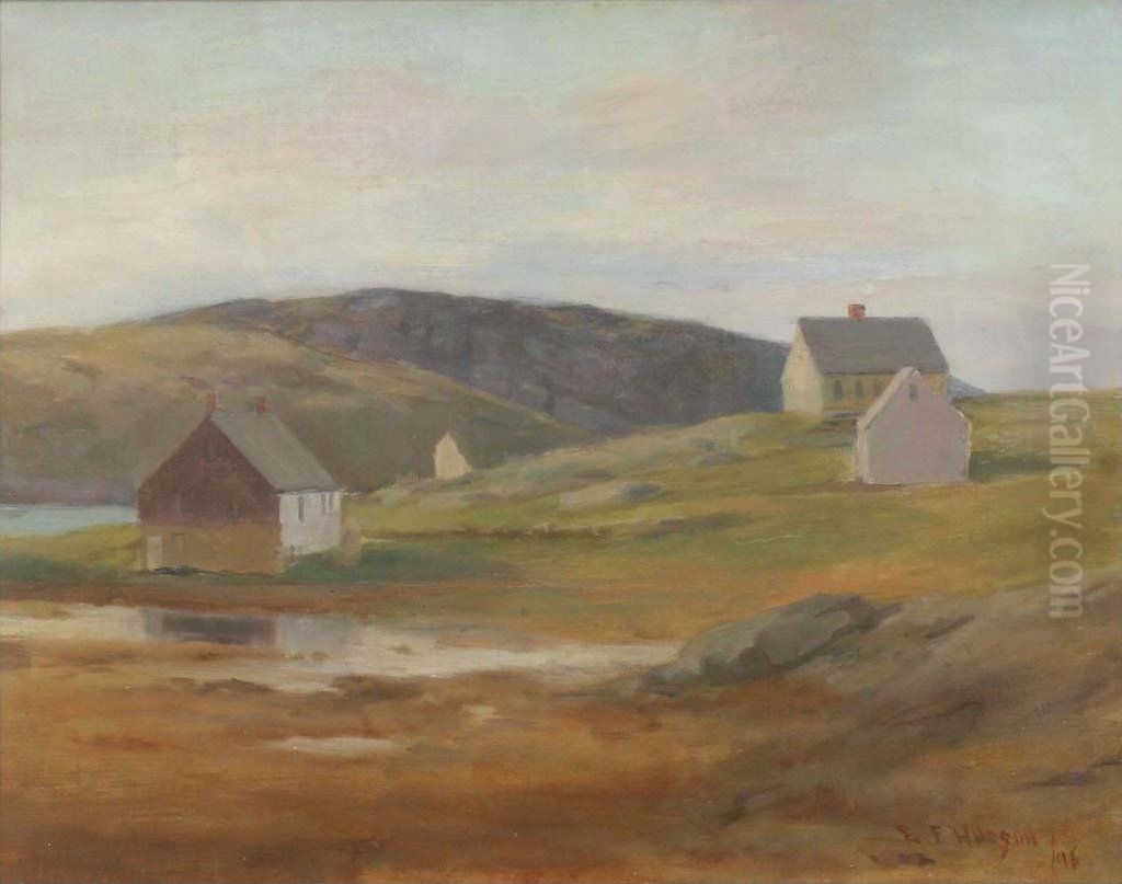 Pink House Oil Painting by Eric Hudson