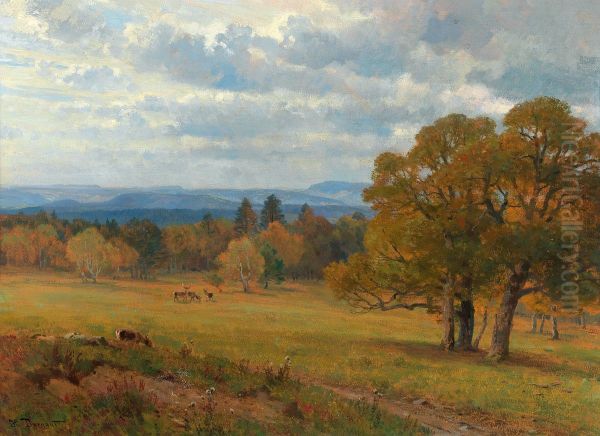 Waldwiese in Merkenstein Oil Painting by Hugo Darnaut