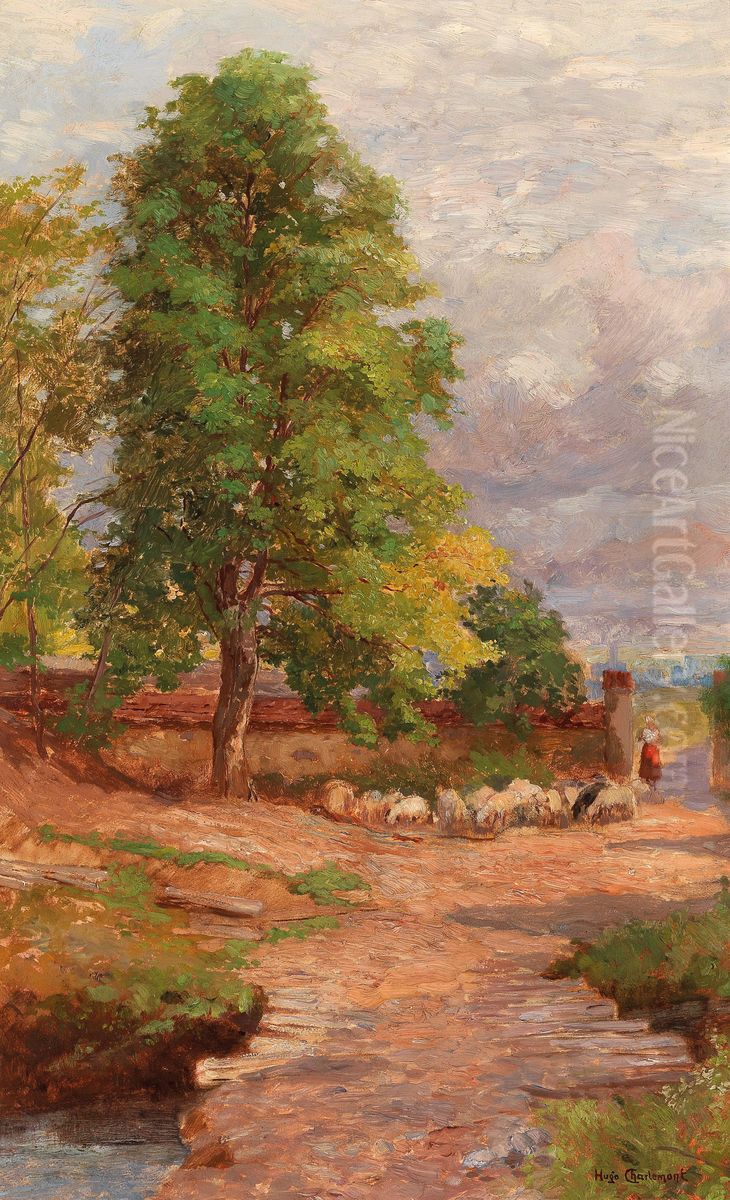 Old Chestnut Tree Oil Painting by Hugo Charlemont