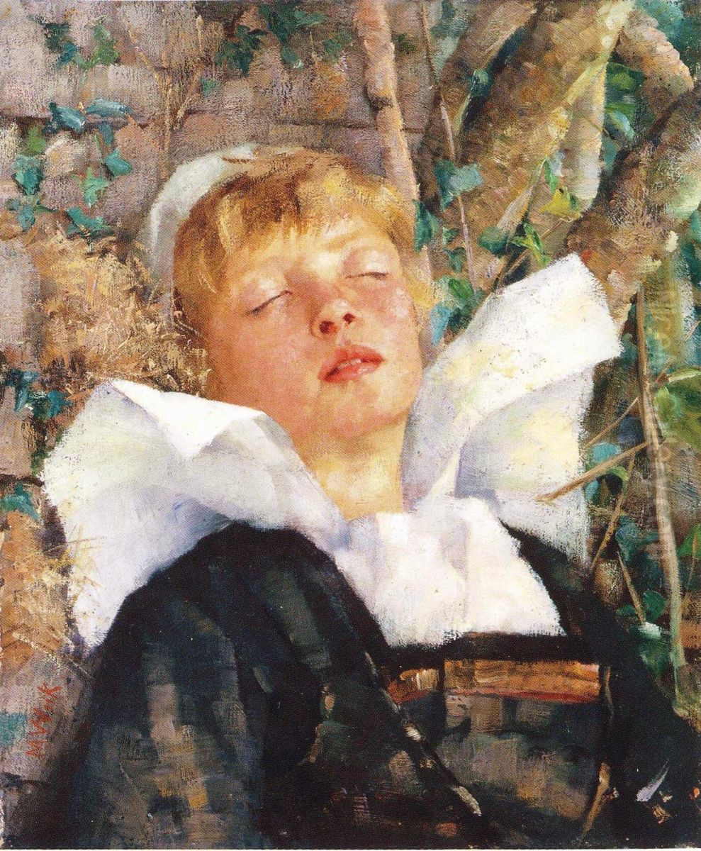 Kesahelteessa Oil Painting by Maria Wiik