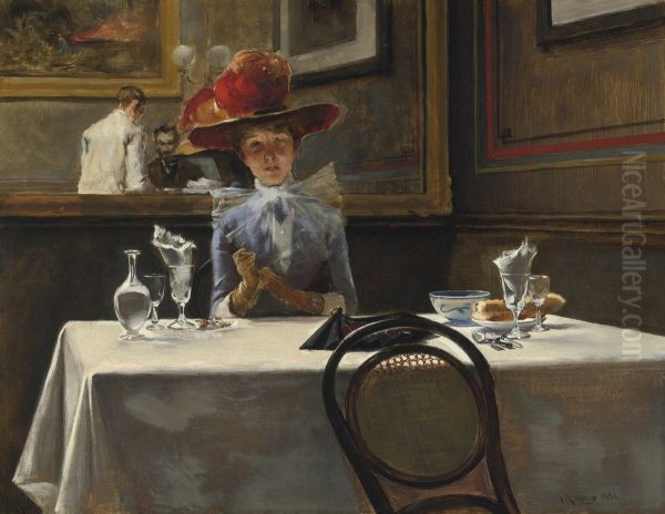 The Corner Table Oil Painting by Irving Ramsey Wiles