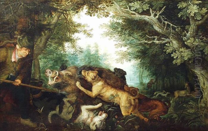 Everjacht Oil Painting by Roelant Savery