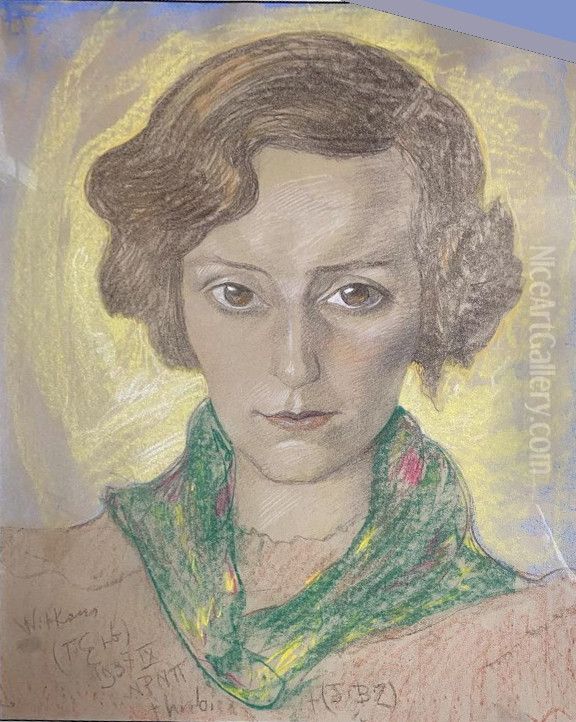 Portret Heleny Furbeck Oil Painting by Stanislaw Ignacy Witkiewicz (Witkacy)