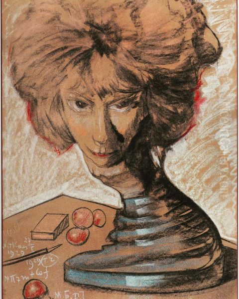 Portret kobiety Oil Painting by Stanislaw Ignacy Witkiewicz