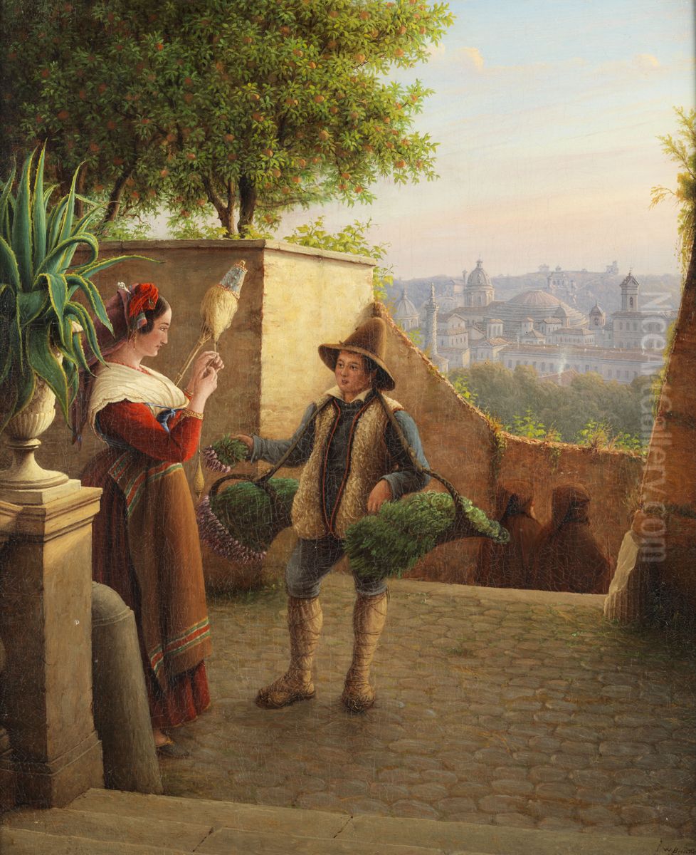 Im Giardino degli Aranci in Rom Oil Painting by Wilhelm Brucke