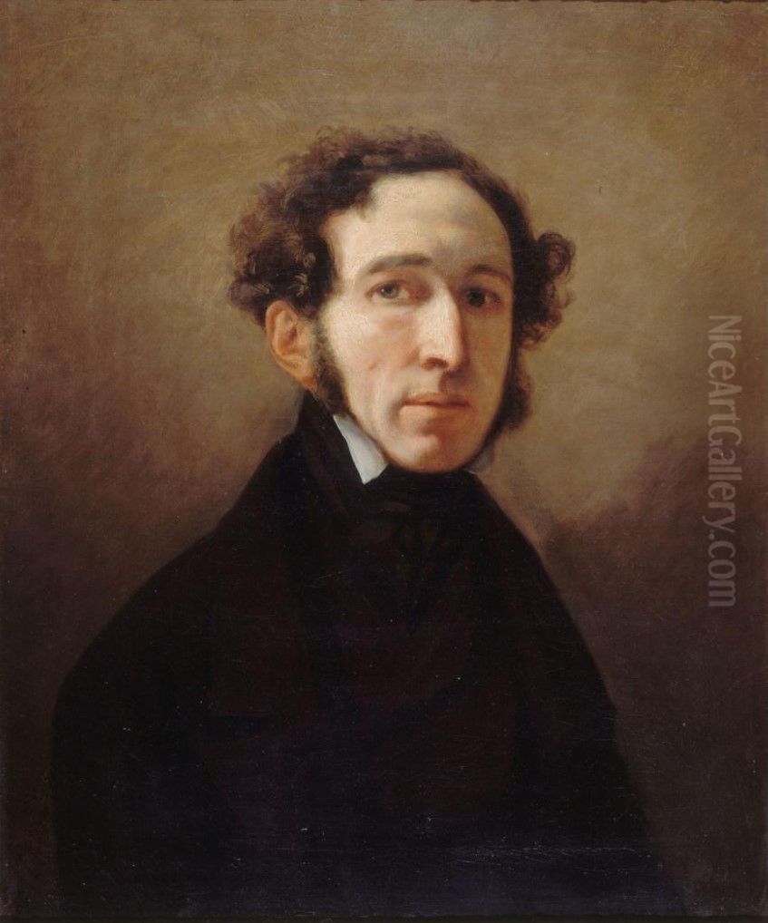 Portrait of Etienne Arago Oil Painting by Horace Vernet