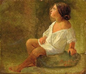 Roman girl in a white shirt.