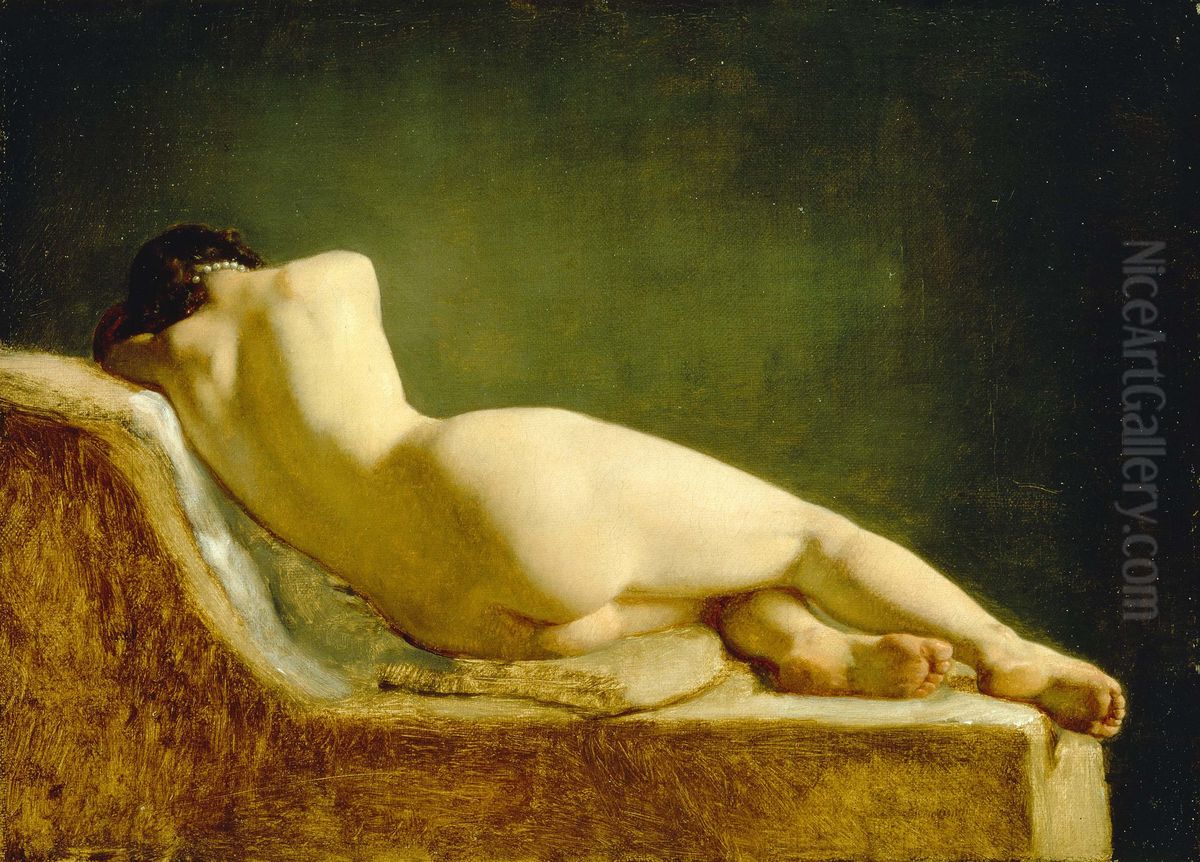 Lying model Oil Painting by Wilhelm Marstrand