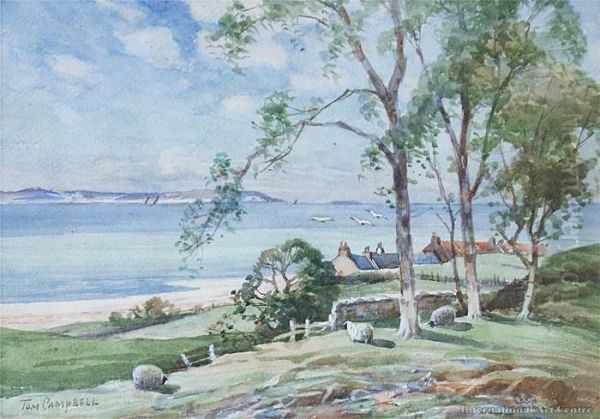 Scottish Landscape Oil Painting by Thomas, of Pall Mall Butler