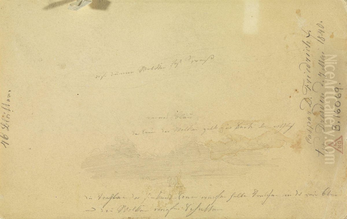 Wolkenstudie Oil Painting by Caspar David Friedrich