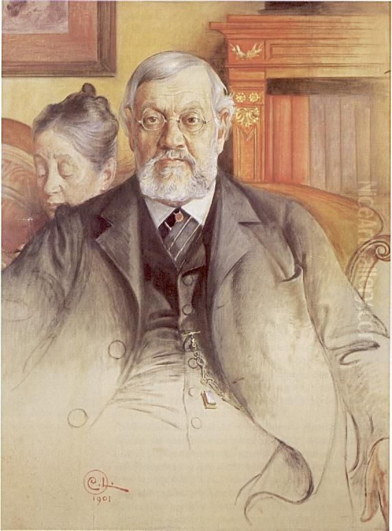 Wilhelm and Emelie Josephson 1901 Oil Painting by Carl Larsson