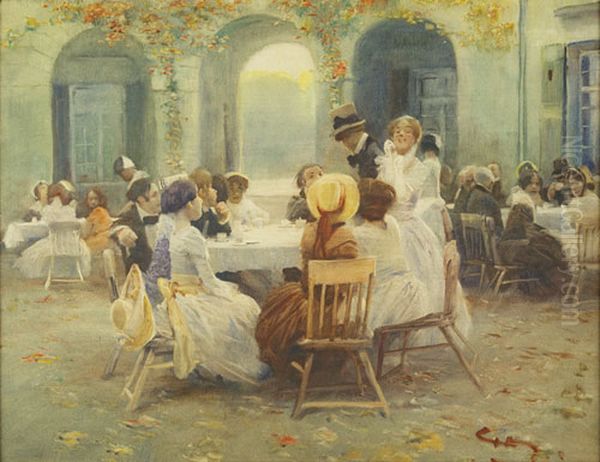 Heitere Runde im Malkasten Oil Painting by Wilhelm Schreuer