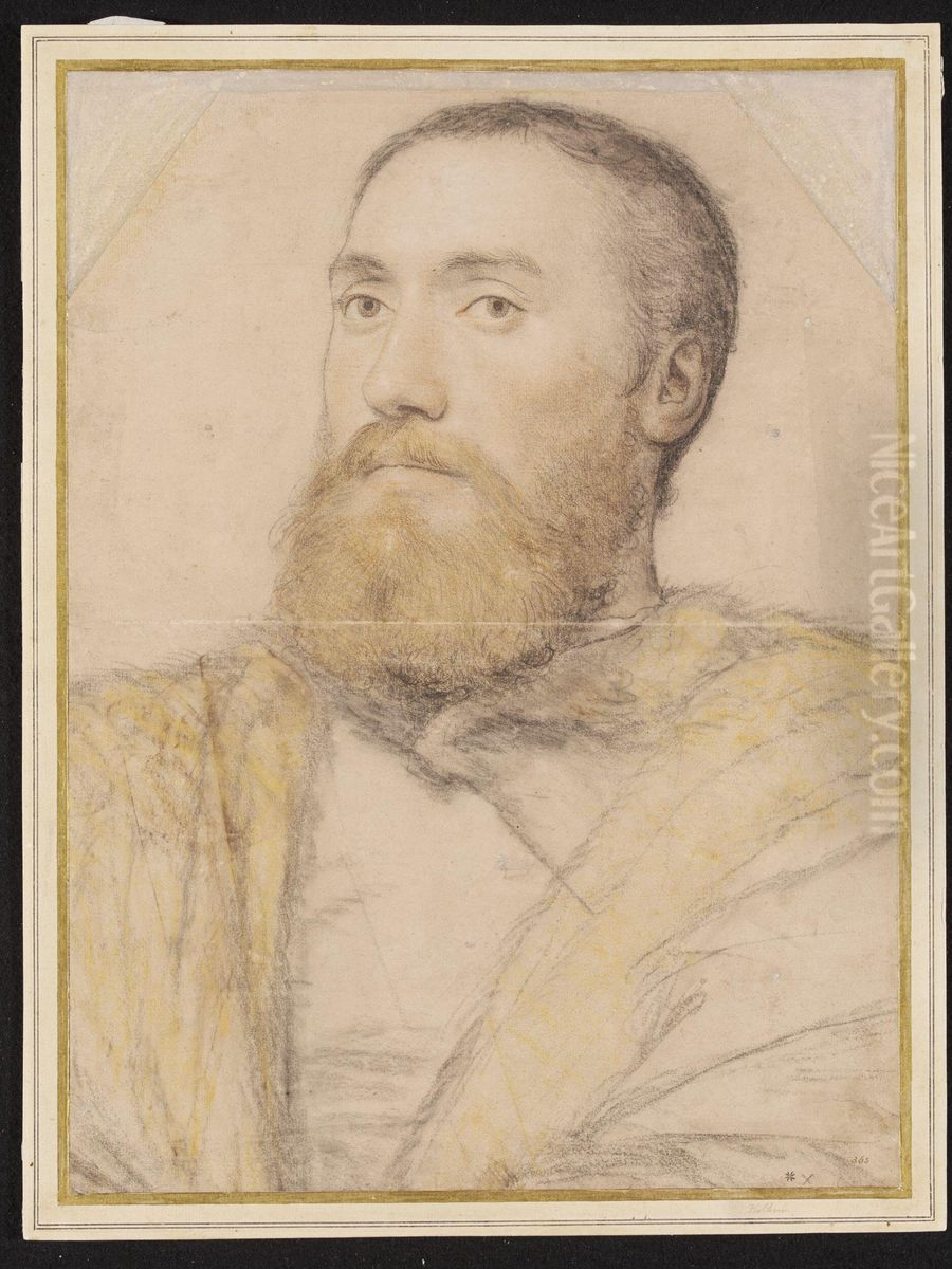 Portrait of an Unknown Man, possibly identifiable as Thomas Seymour Oil Painting by Hans Holbein the Younger