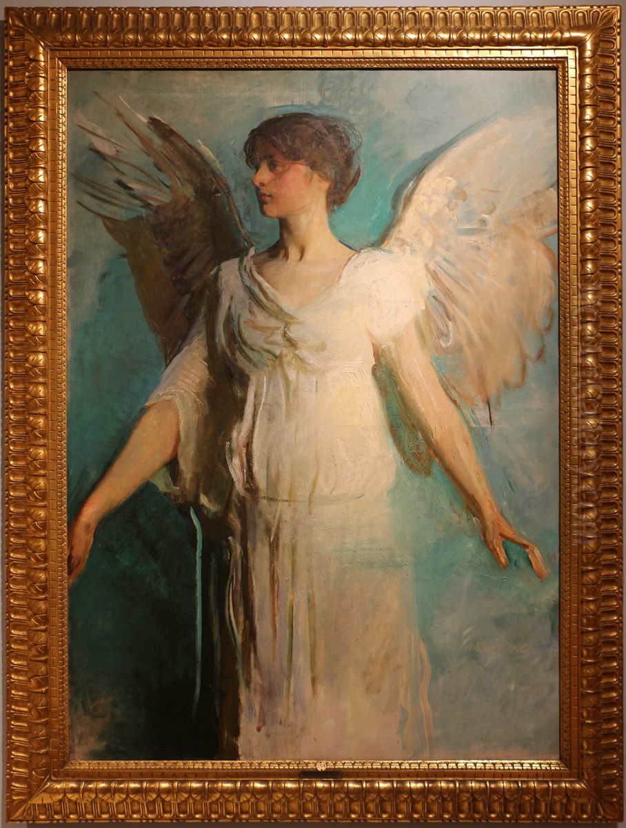 An Angel Oil Painting by Abbott Handerson Thayer