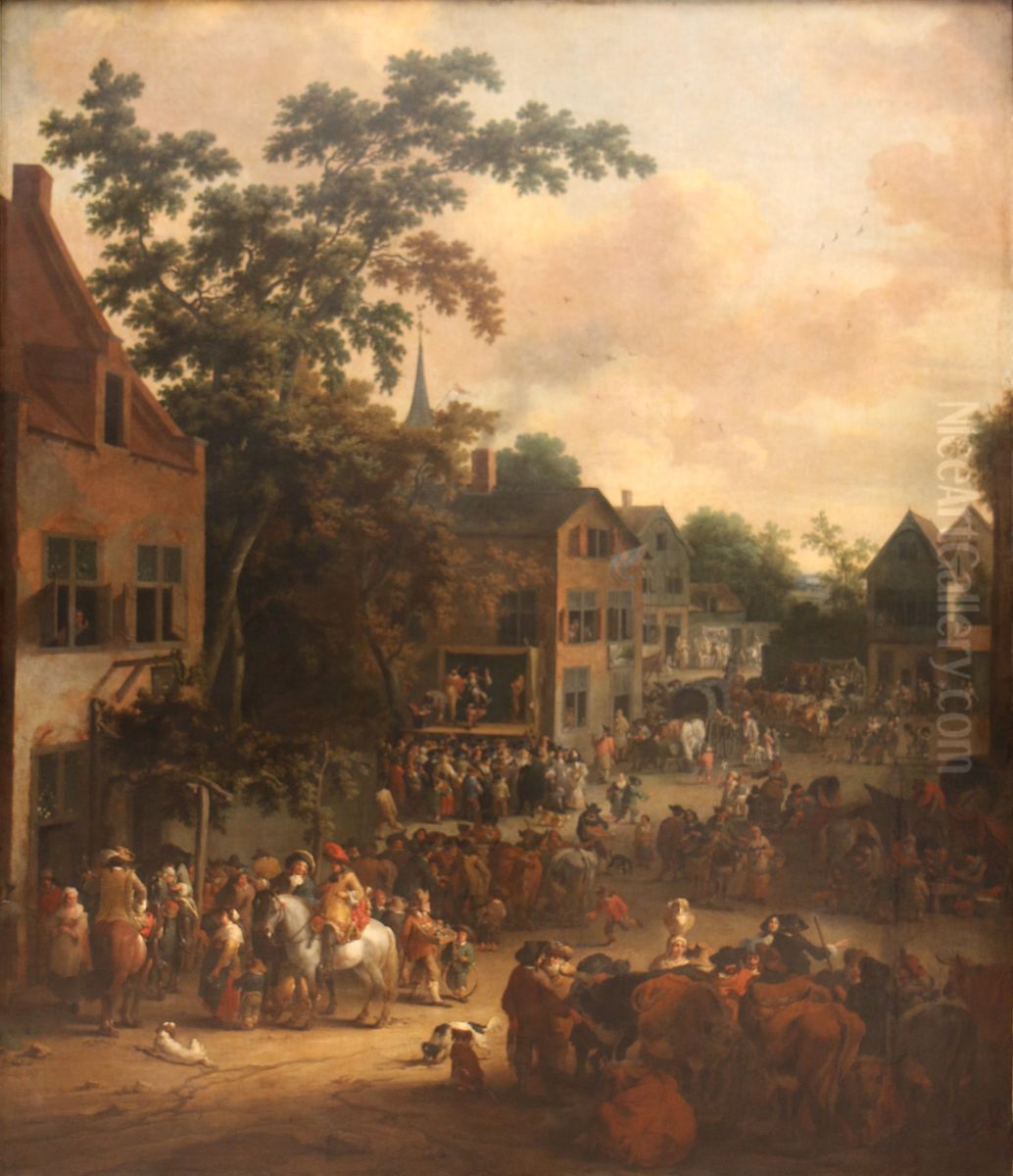 La foire au village Oil Painting by Pieter Bout