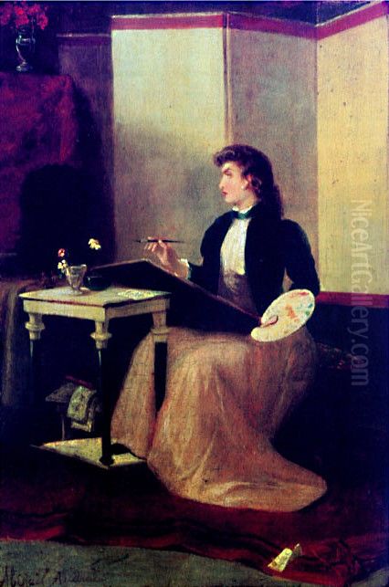 without title Oil Painting by Abigail de Andrade