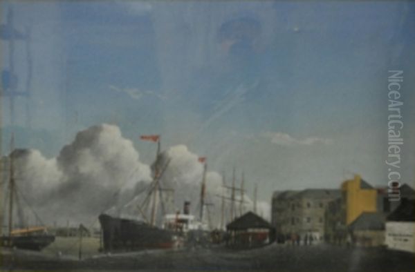 SSNewbigginof Newcastle, Captain Upson Oil Painting by unknown