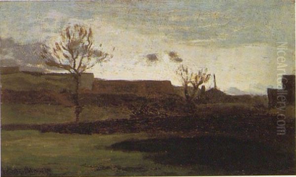 Landscape with Factories Oil Painting by Claude Monet
