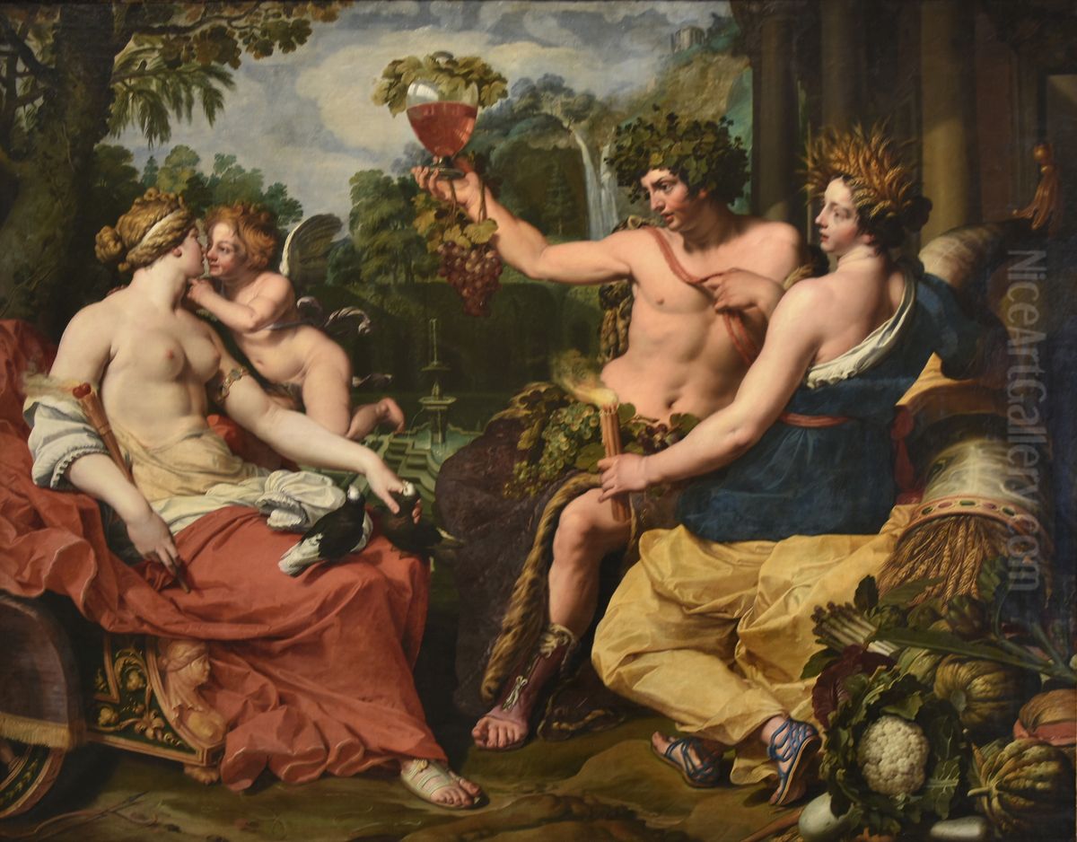 Ceres, Bacchus and Venus Oil Painting by Abraham Janssens I