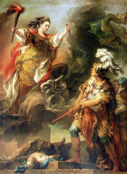Miss Clairon in Medea Oil Painting by Charles-Andre van Loo