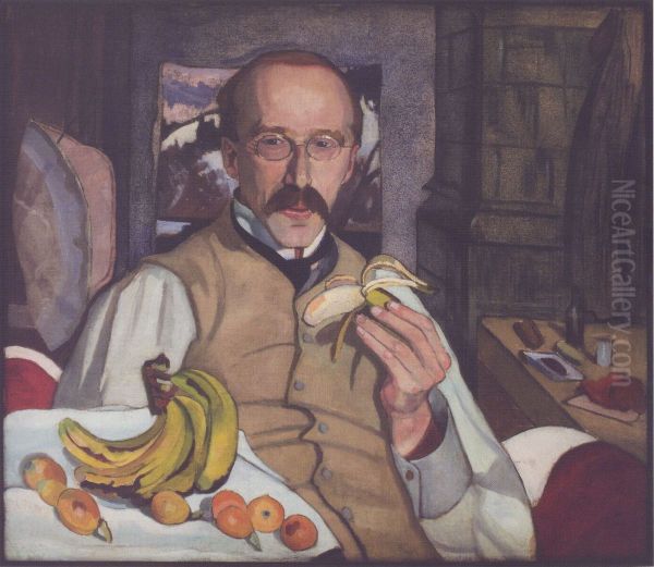 Portret Doktora Ignacego Wasserberga Oil Painting by Stanislaw Ignacy Witkiewicz (Witkacy)