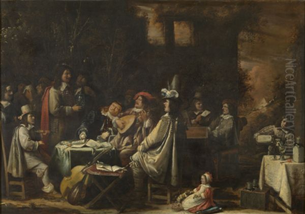 Meeting of rhetoricians Oil Painting by Joos van Craesbeeck