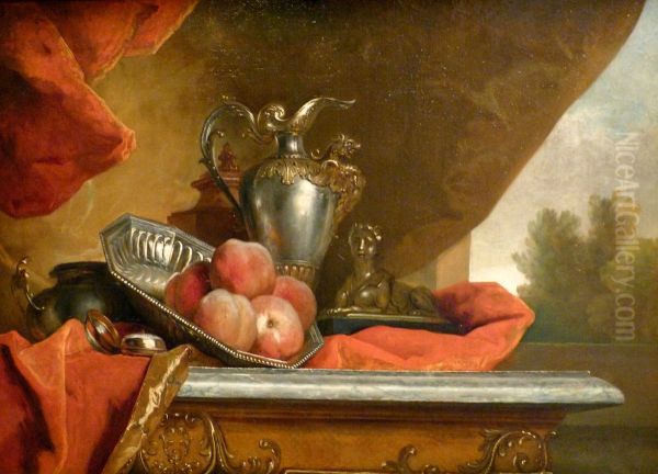 Nature morte a l'aiguiere. Oil Painting by Nicolas de Largilliere