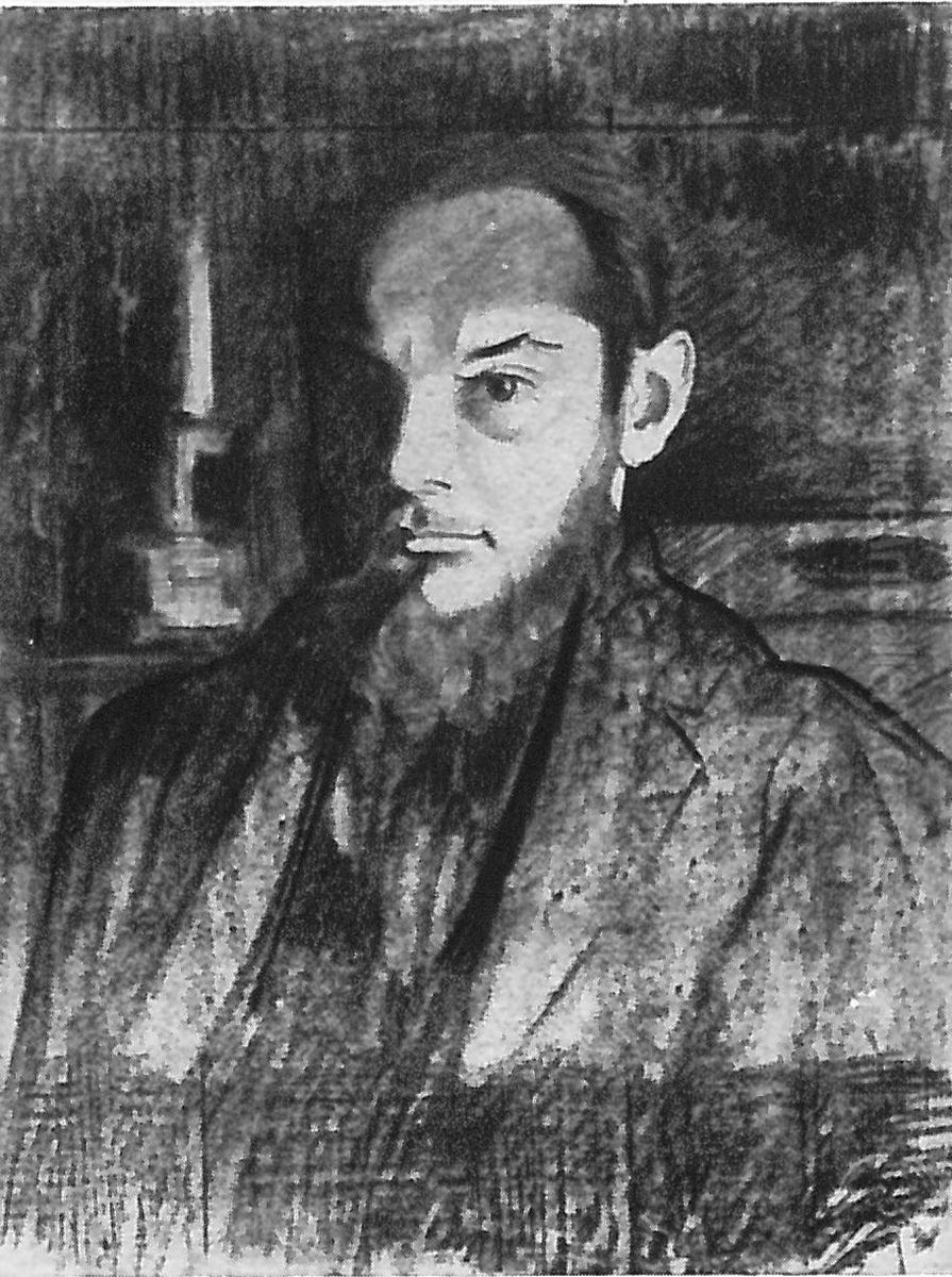 Portret meski, ze swieczka Oil Painting by Stanislaw Ignacy Witkiewicz (Witkacy)