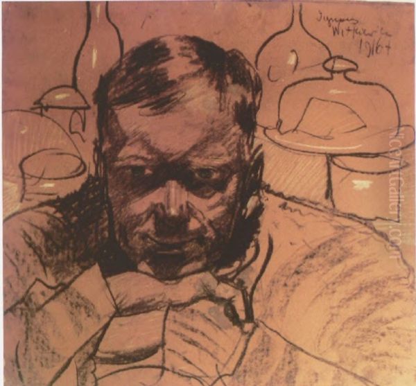 Portret Wladyslawa Gruberskiego Oil Painting by Stanislaw Ignacy Witkiewicz